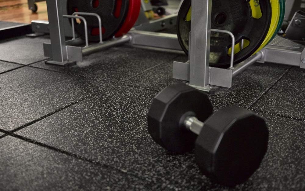 American Floor Mats - Extreme Rubber Gym Tiles - 1 Inch Thick Colorful - Superior Shock and Sound Absorbing - 95% Blue 100 Pack (Covers 400 Sq Ft)