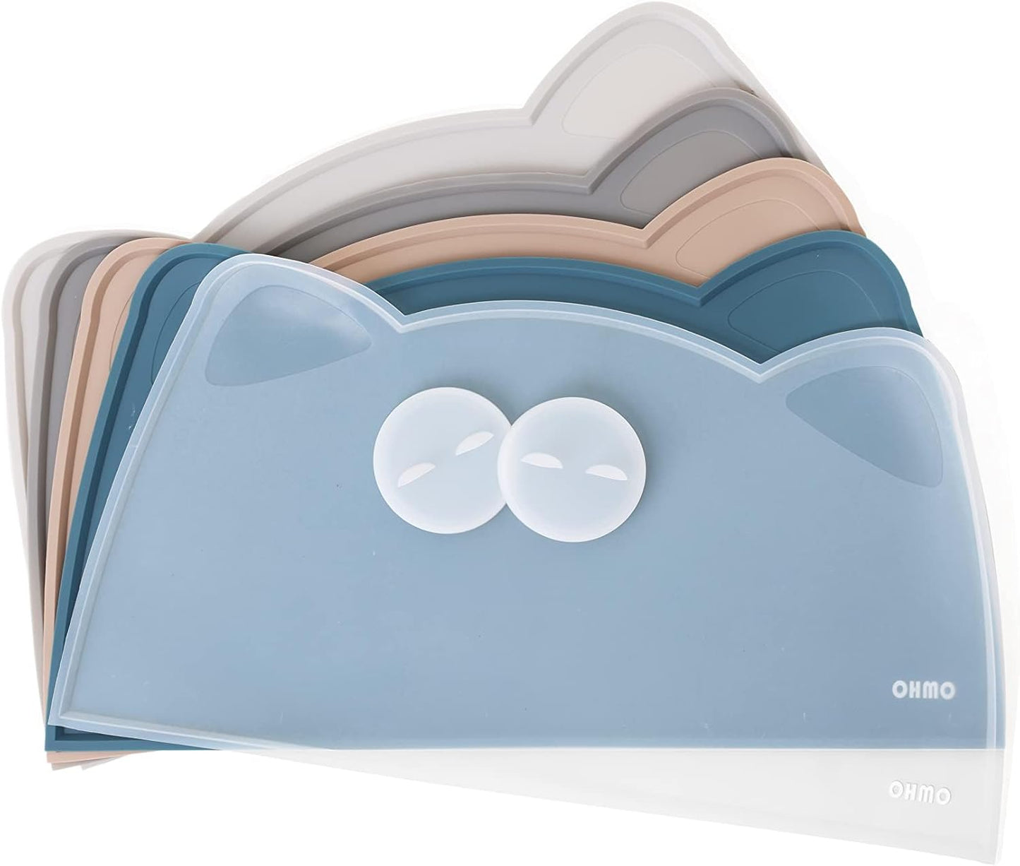 OHMO - 2 Pack Cat Food Can Lids, Small (3 oz) Silicone Can Covers for Pet Food Cans 2.5 oz Cat Food Cans, Dark Blue