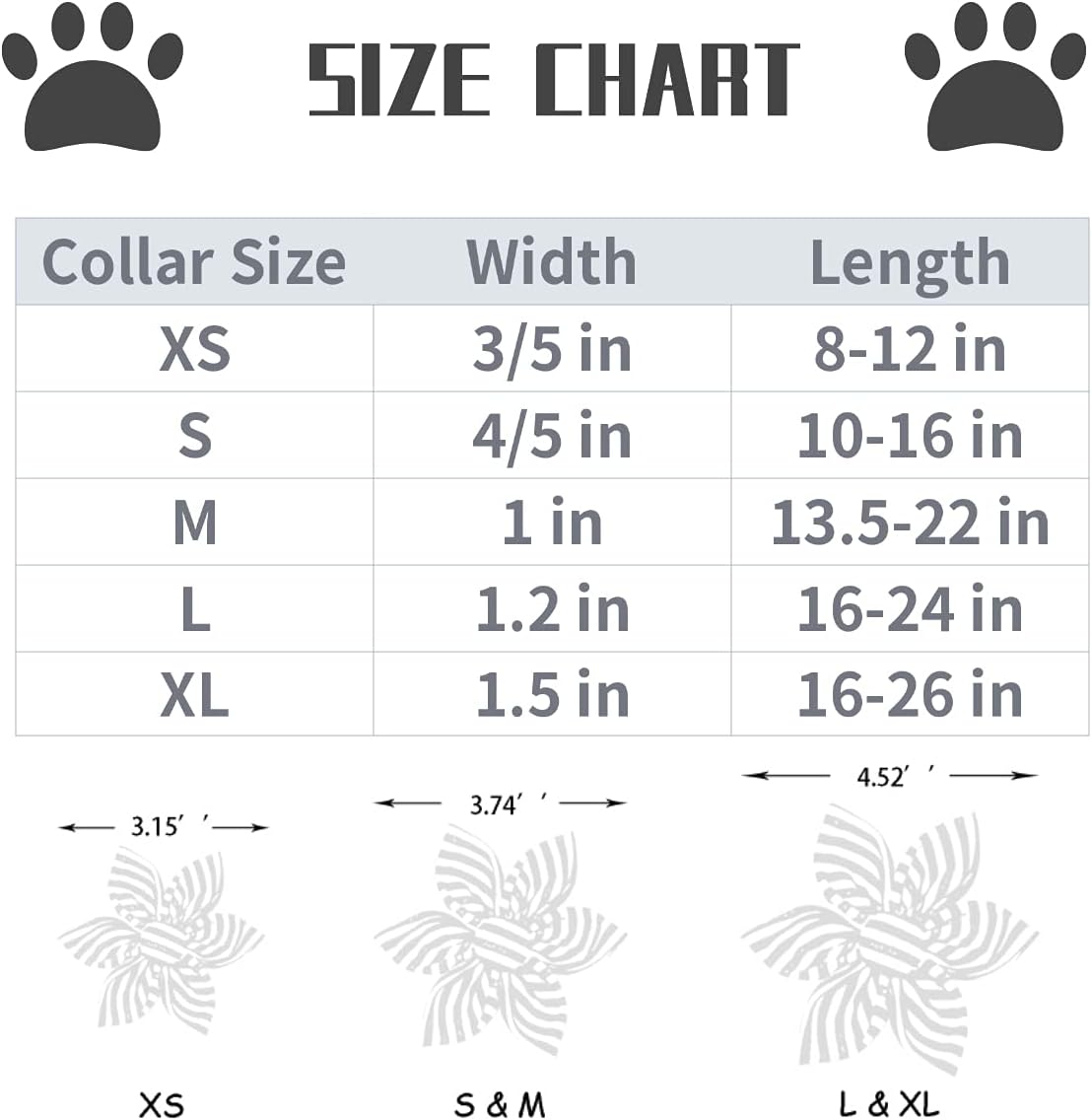 Lionet Paws Christmas Dog Collar with Flower, Soft and Comfortable, Adjustable Collar for X-Large Dogs Girl Gift, Neck 16-26 inches