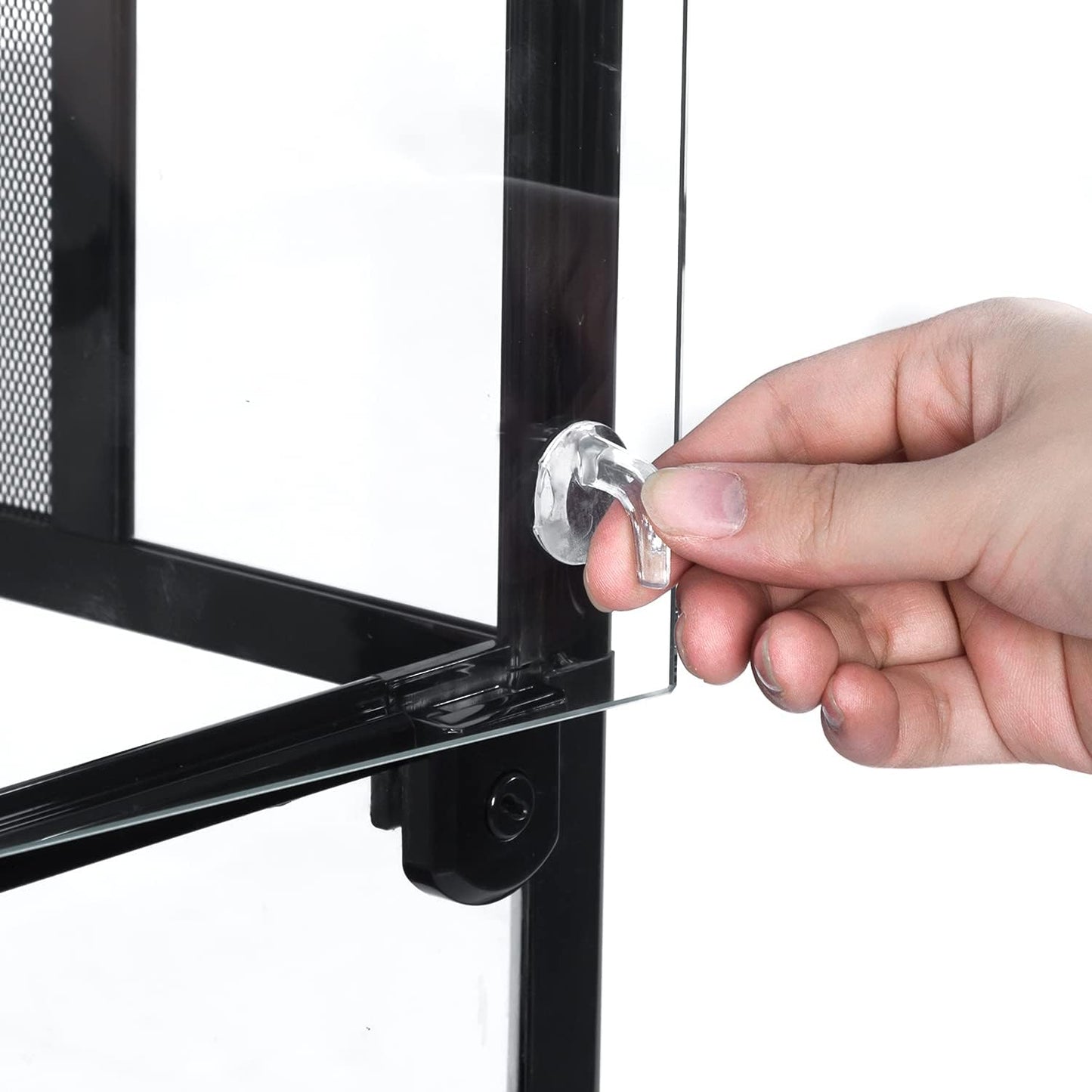 REPTI ZOO Amphibian Habitat Tank 10 Gallon, Full Vision Glass Reptile Terrarium 12" x 12" x 18", Vertical Reptile Tank with Deep Base & Top Screen Ventilation