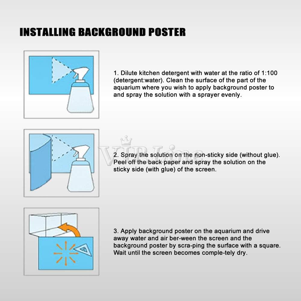 Rock Wall Aquarium Background Poster PVC Fish Tank Decor Landscape 24 36 48 72 (48" x 24"/ 122 x 61cm)