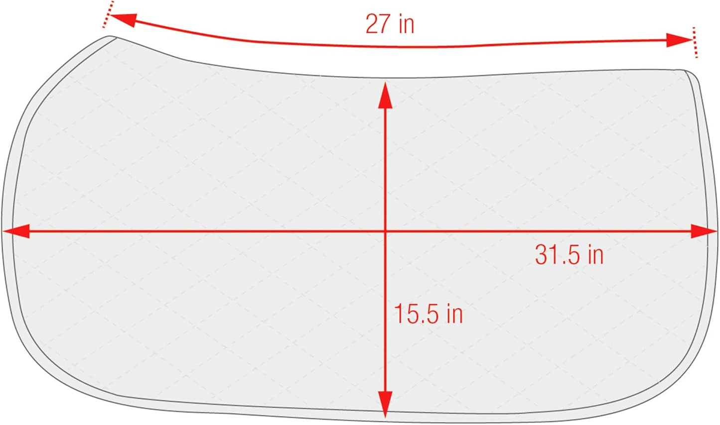 ECP Equine Comfort Products All Purpose Diamond Quilted Western Saddle Pad for Injury Prevention, Breathable, Hypoallergenic, Shock-Absorbing Cushion for Horse Comfort