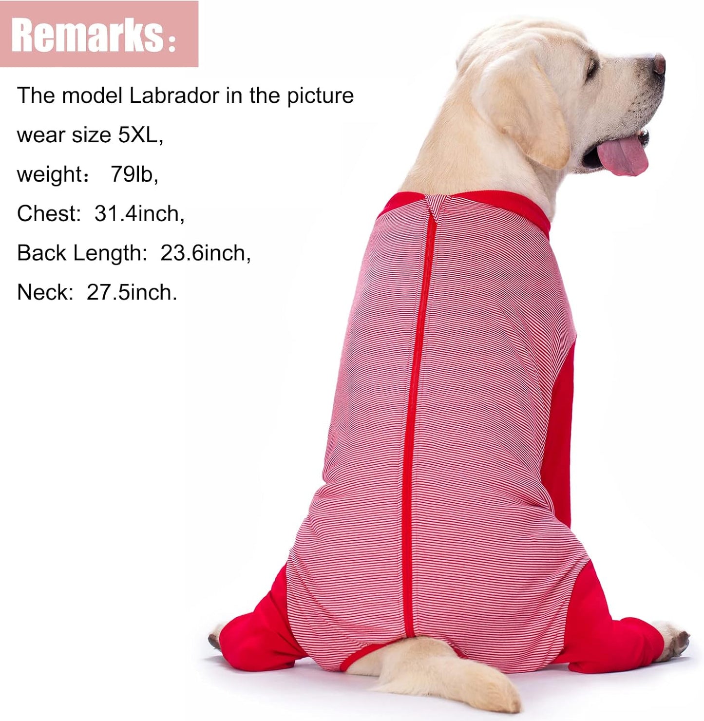Yeapeeto Dog Onesie Surgery Recovery Suit for Large Medium Bodysuit Dogs Pajamas PJS Full Body for Shedding, Prevent Licking, Wound Protection, Cone Alternative (7X-Large (Pack of 1), Red)