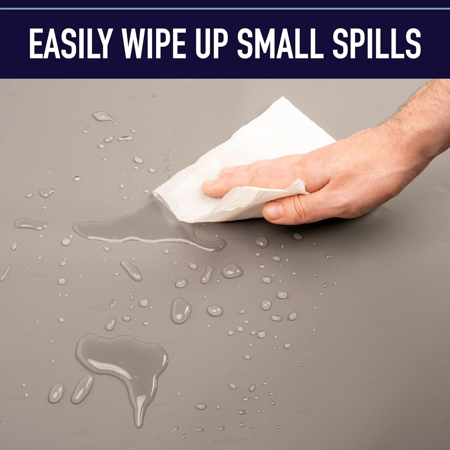 Leash Boss Cat Food Mat & Pet Feeding Tray - 30" x 22" Gray XXL - Waterproof Silicone Tray - Raised Edges Non-Slip for Dog Bowl & Dog Water Bowl