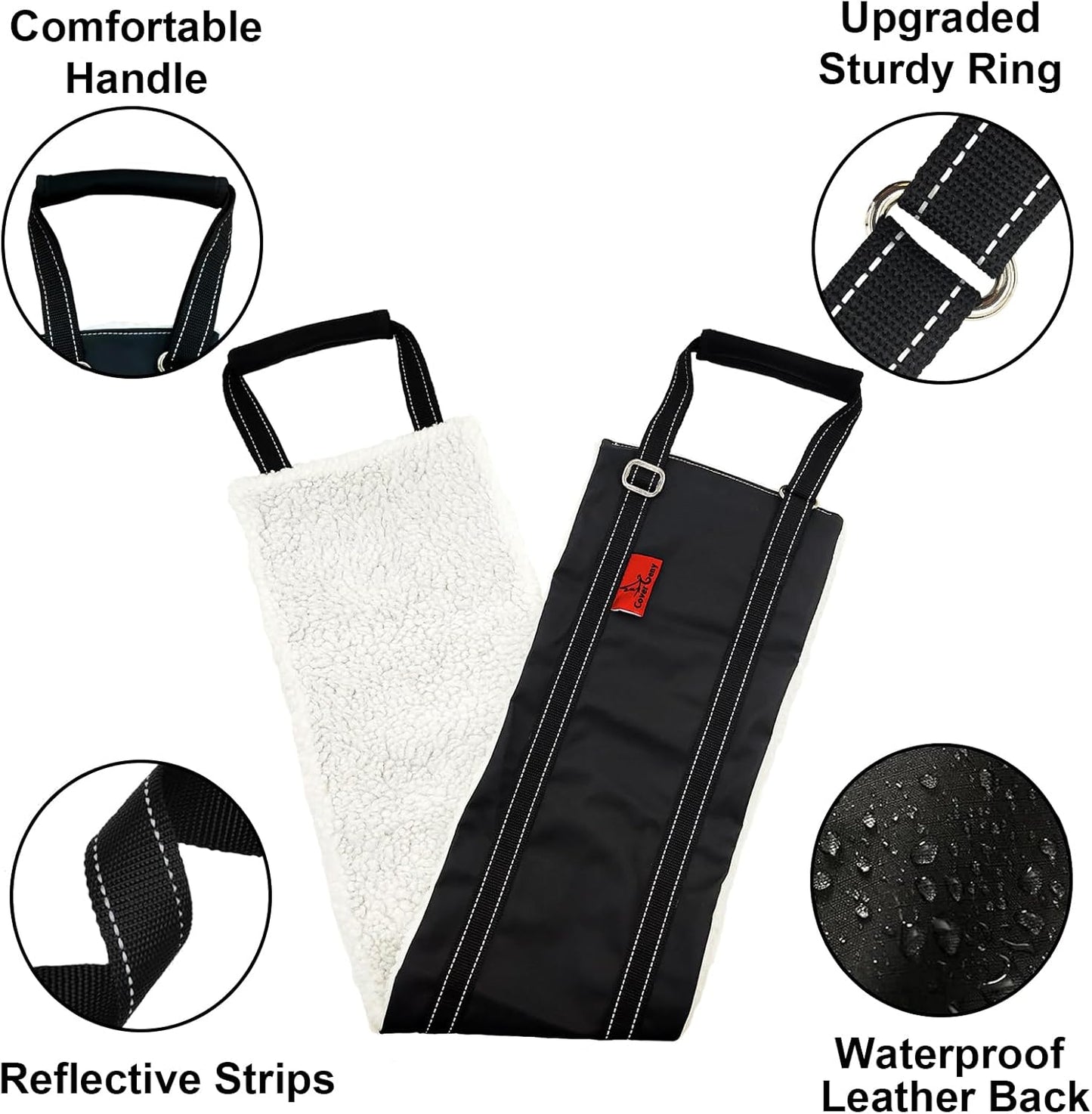 Leather Dog Lift Harness,Sling for Large Dogs Hind Leg Support,Support Harness for Back Legs,Dog Rear Lift Harness Assist for Senior,Injured,Post ACL,TPLO Surgery Recovery Essentials,Mobility aids L