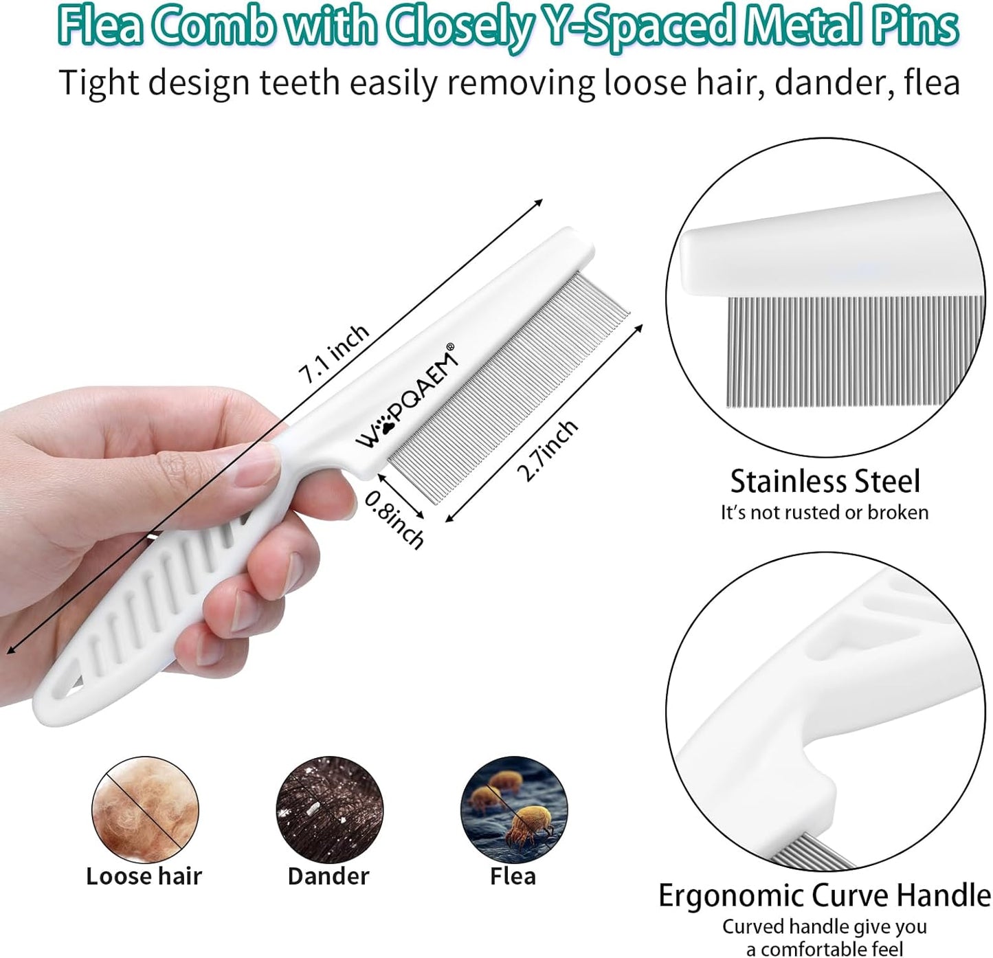 Dog Brush for Shedding Short Long Haired Cats, 5 in 1 Pet Grooming Kit for Small Medium & Large Animals. Removes Loose Fur, Mats, Tangled. Easy Cleaning. Undercoat Rake + Steam Brush Included