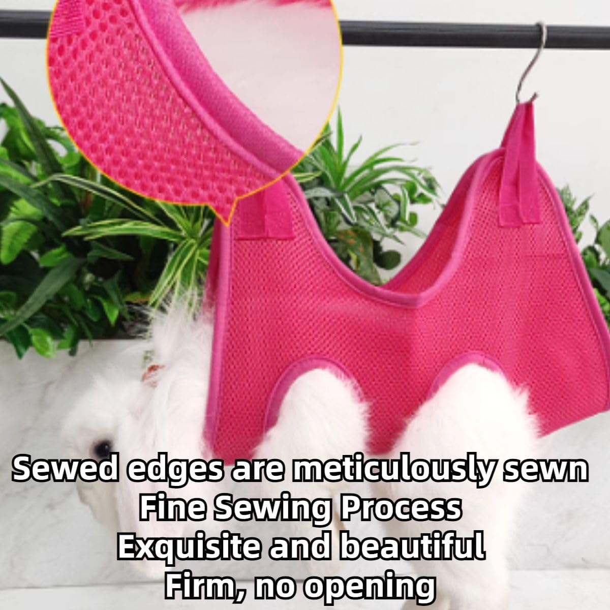 Rabbit Grooming Hammock with Safety Belt for Nail Clipping, Grooming, Bunny Bathing Bag for Nail Trimming, Cat Claw Care Bag, Small Animal Grooming Harness (Red,XX-Small)