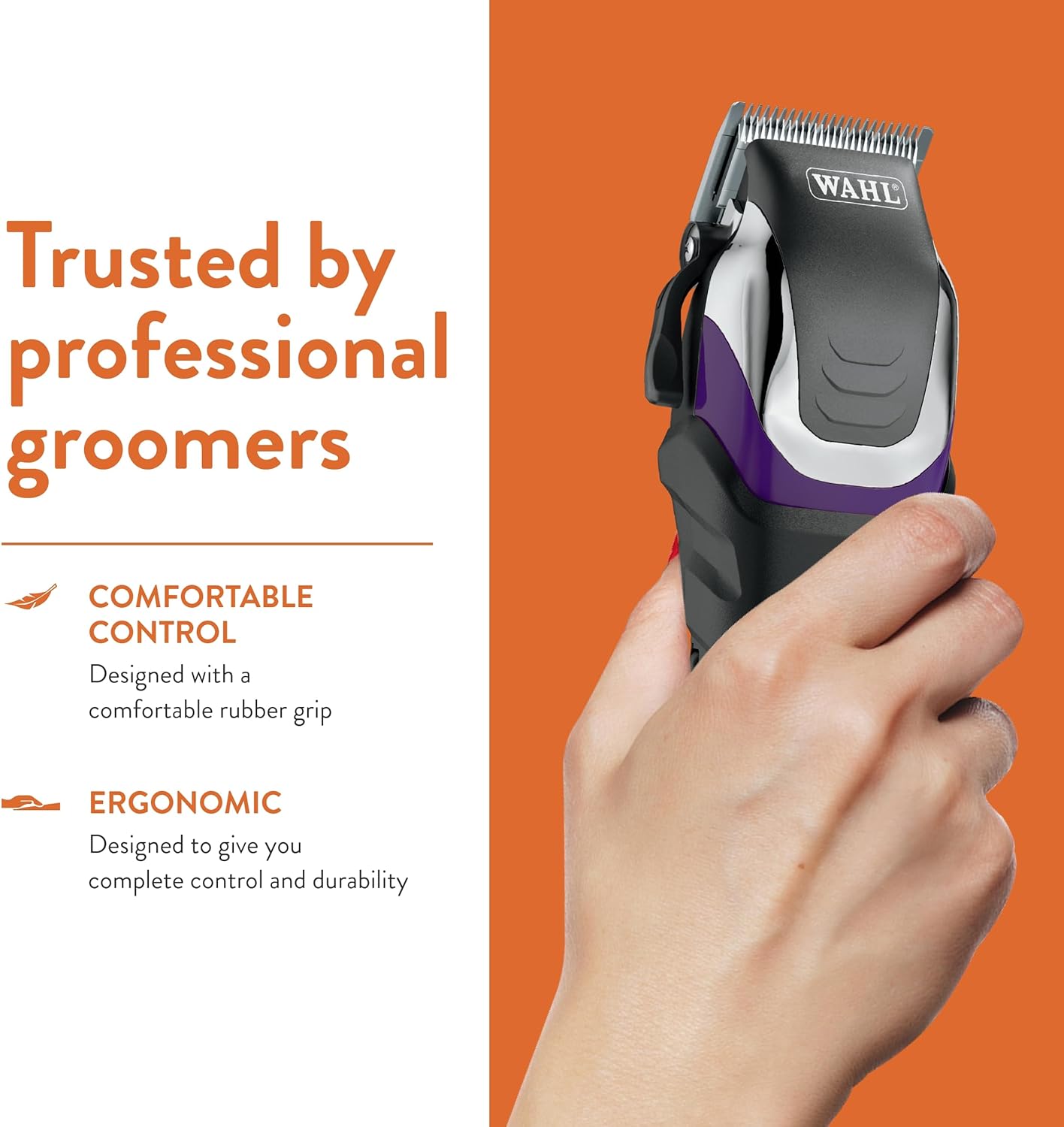 Wahl Pro Animal Stable Grip - Comprehensive Equine Grooming Kit - Light Body Clipping - Trimming Face, Ears & Fetlocks - Stable Grip Clipper - Easy-to-Adjust Cutting Lengths - Long Power Cord