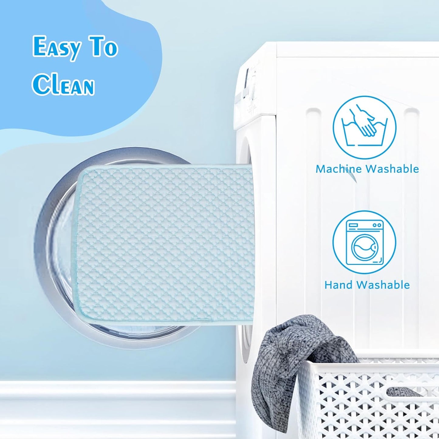 Pet Cooling Mat for Dogs & Cats - Washable Dog Cooling Mat Portable Pet Cool Pads Blanket for Indoor & Outdoor Car Seats