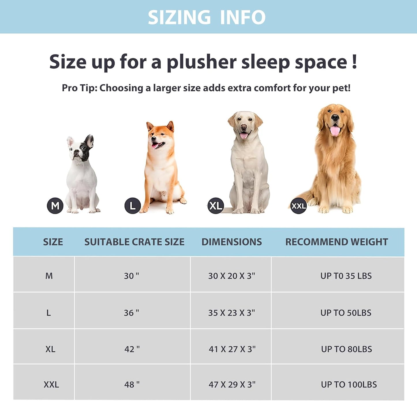 Cooling Dog Bed for Large Dogs - Orthopedic Pet Beds with Memory Foam, QMAX>0.5, Waterproof Removable Washable Cover for Hot Weather, Blue, 35" L x 23" W x 3" H