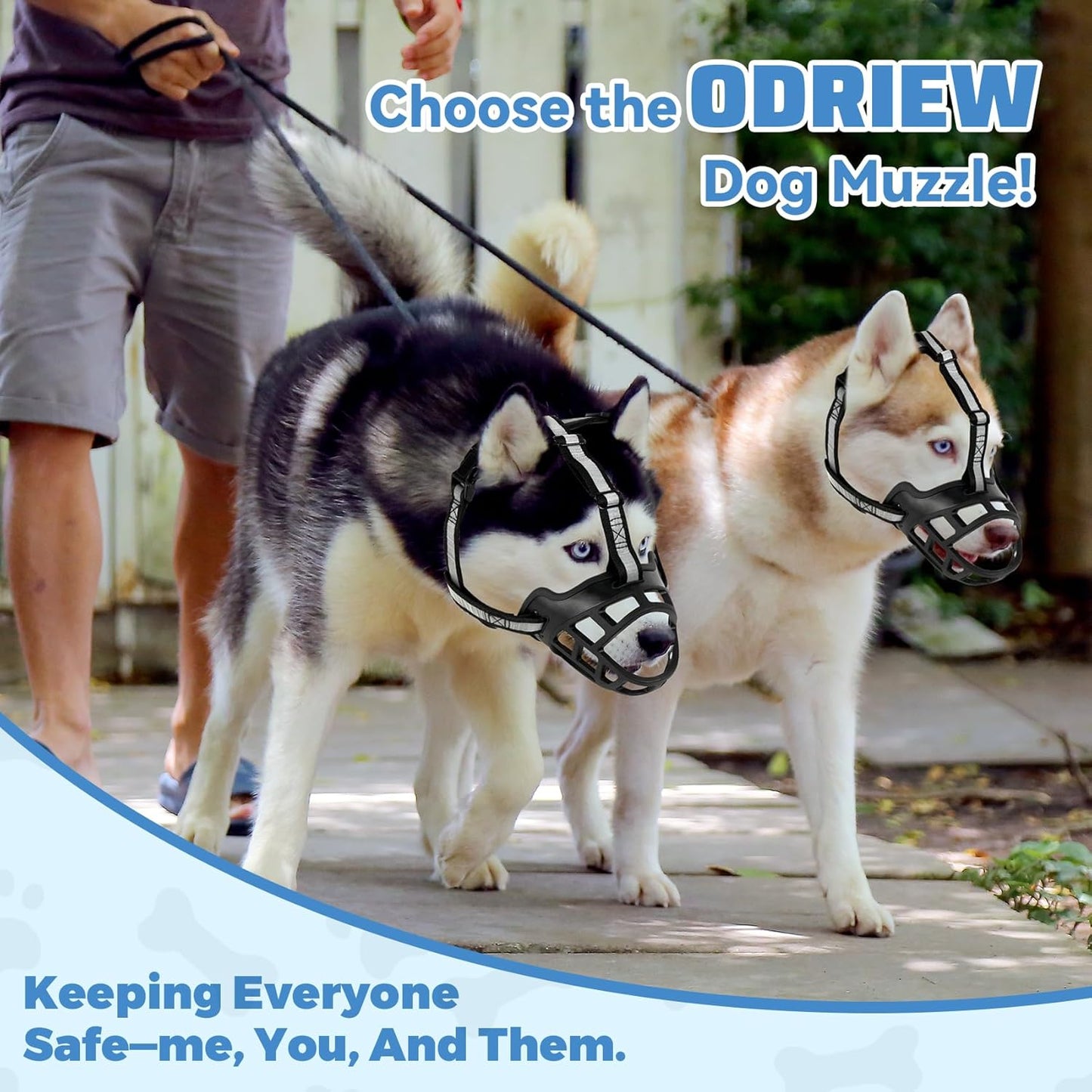 Dog Muzzle for Large Dogs, Breathable Basket Muzzles for Small, Medium and X-Large Aggressive Dog, Allows Panting Drinking, Suitable for Grooming Trimming Training (1, Blacks)