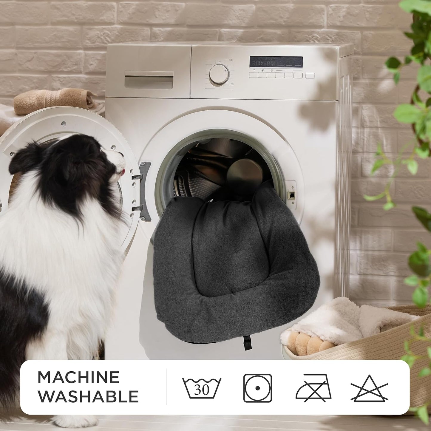 Bedsure Washable Dog Crate Pad for Large Dogs, Anti-Slip Puppy Kennel Dog Bed for Crate - Ultra Soft Fleece Flat Thin Pet Mat (Not Chew Proof), Grey 35"x22"