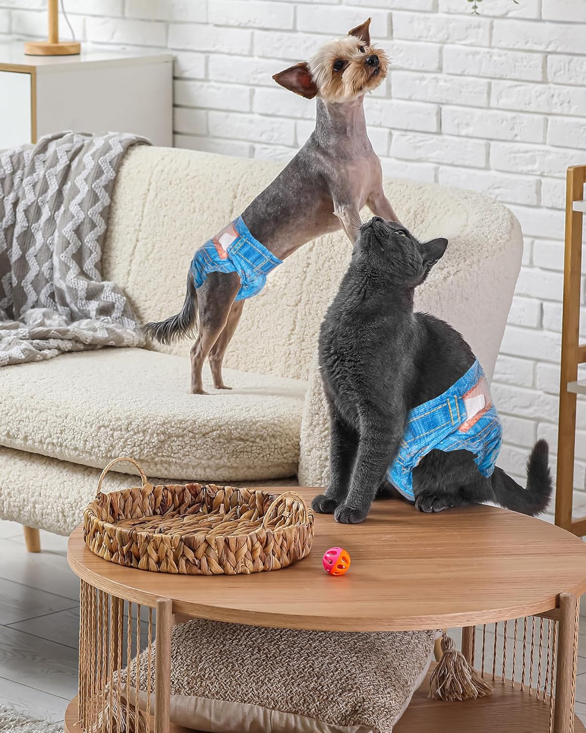 Pet Soft Dog Diapers Female, Doggie Diapers for Female Dogs, Disposable Super Absorbent Pet Diaper for Cats & Dogs in Heat Period, Urine Incontinence,XS 20 Counts