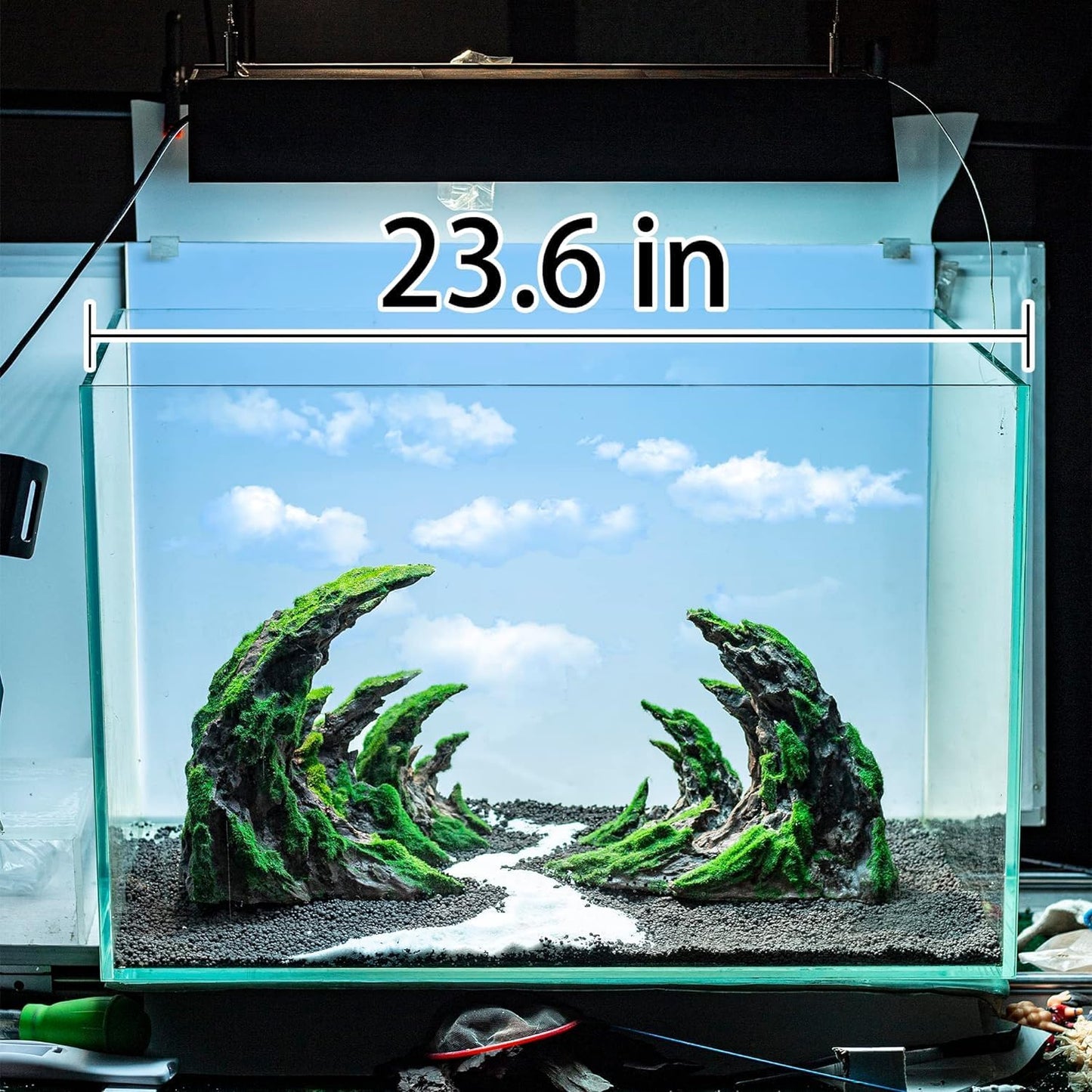 Novelsite Fish Tank Accessories, Aquarium Decorations, Scenery, Rock Ornaments - Create Aquatic Beauty with Premium Aquarium Decorations,17" W x 8.6" H x 5" D