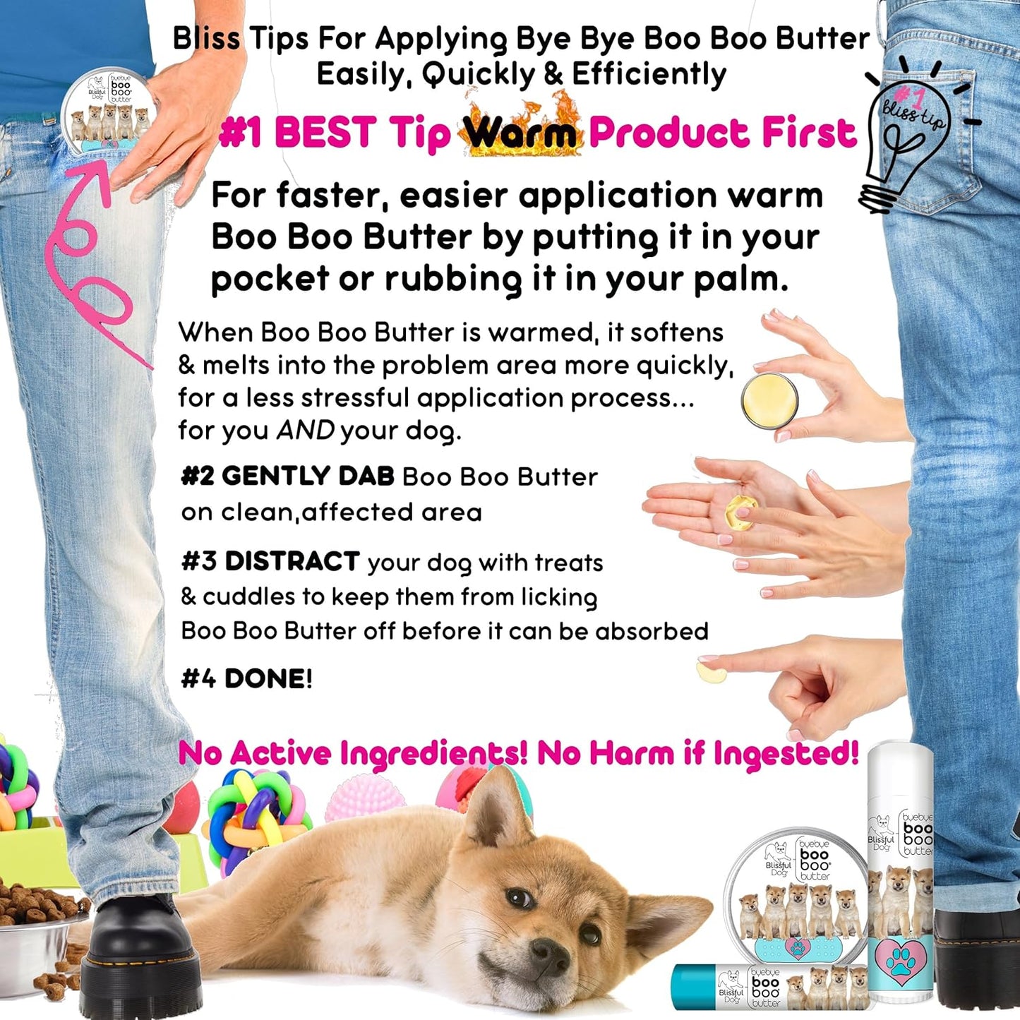 The Blissful Dog .50 oz Tube Shiba Inu Booboo Butter