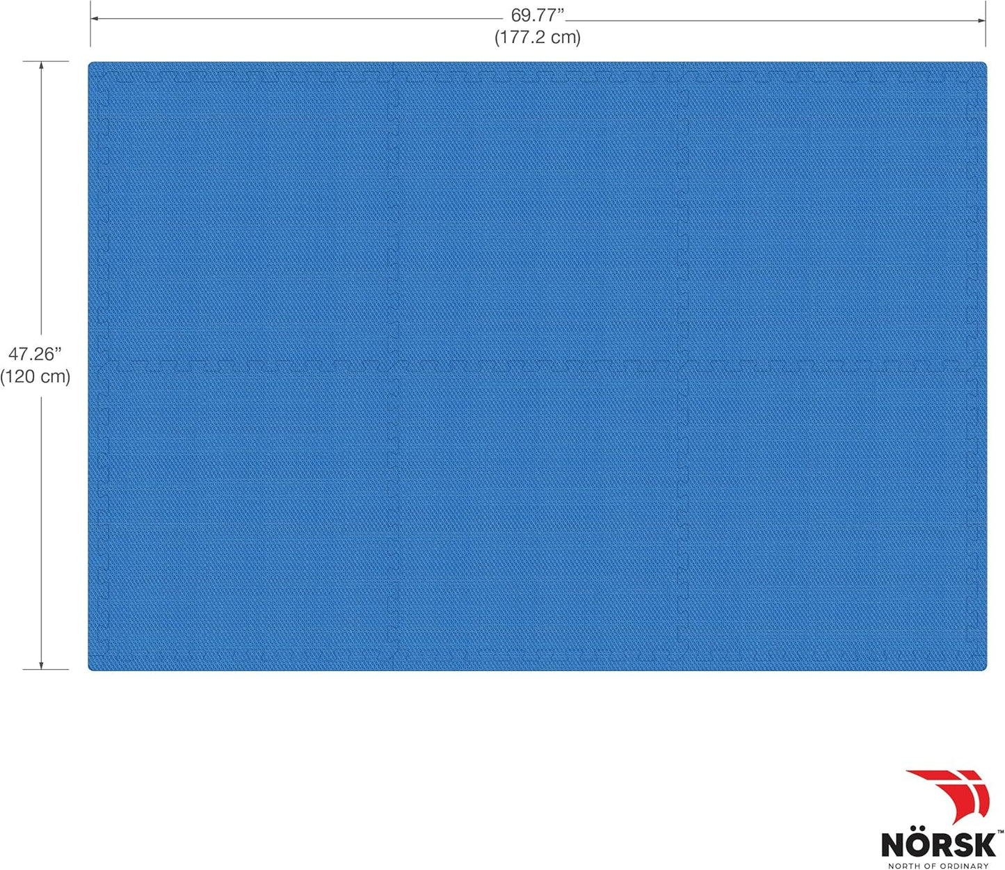 Norsk Dual-Sided Reversible 1/2" Foam Exercise Mats for Home Gym - Interlocking EVA Foam Tiles