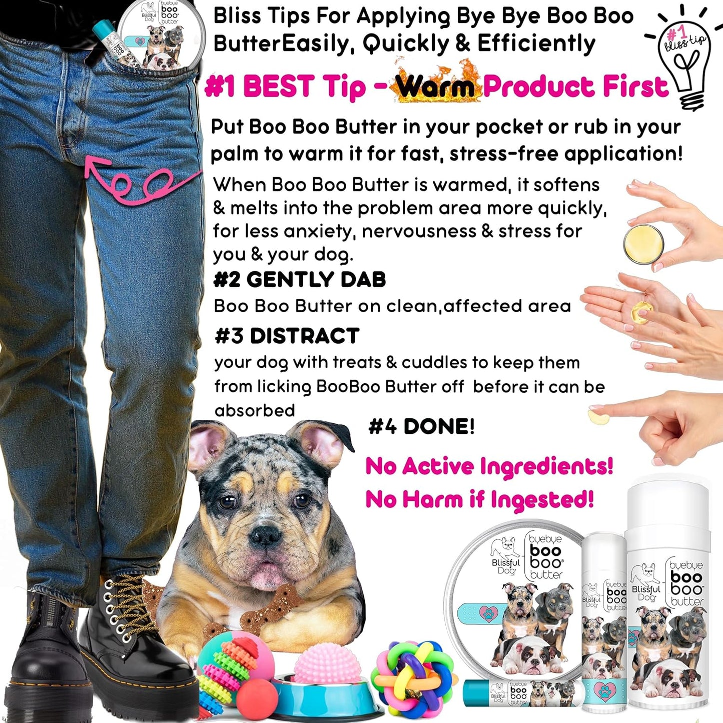 The Blissful Dog 2 oz TIN Olde ENGLISHE Bulldogge Booboo Butter