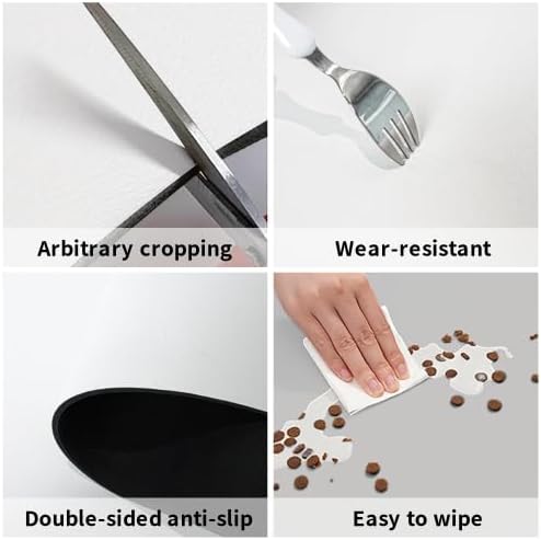 Boho Craft Design Dog Food Mat Absorbent Bowl Mats No Stains Quick Dry Waterproof Pet Cat Placemats for Food and Water, 30x45cm