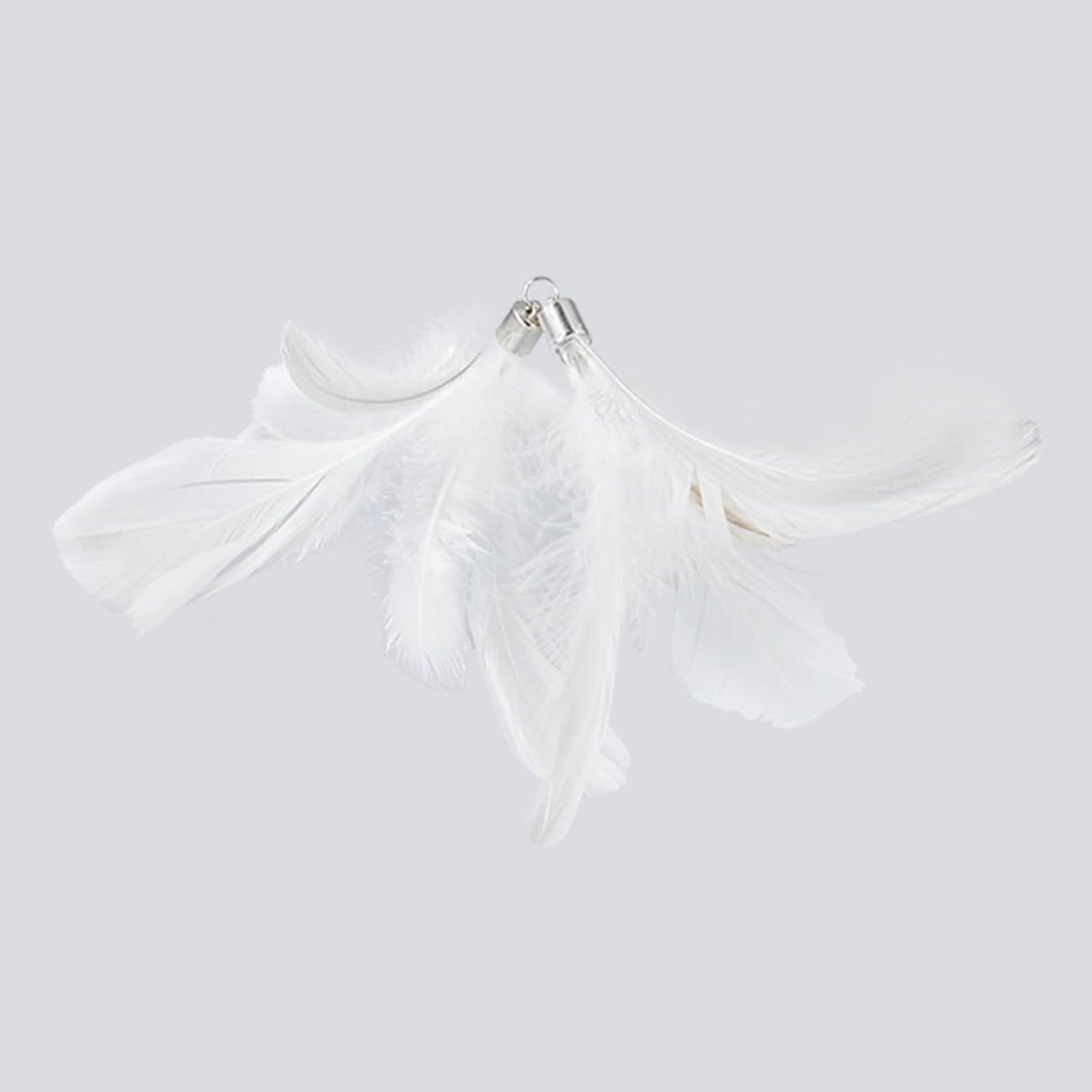 ROSAUI Cat Toy Refill Set – 6 Replacement Attachments for Teaser Wands, Includes 5 Feather Heads & 1 Lifelike Bird, Bell-Equipped, Interactive Accessories for Indoor Cats