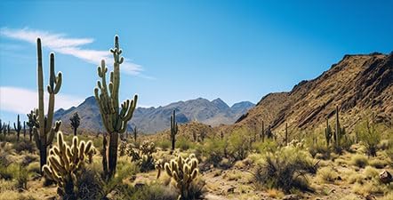 Reptile Habitat Background, Retro Desert Oasis Cactus Terrarium Background 36X18 in Background with 8 EVA Double-Sided Tape