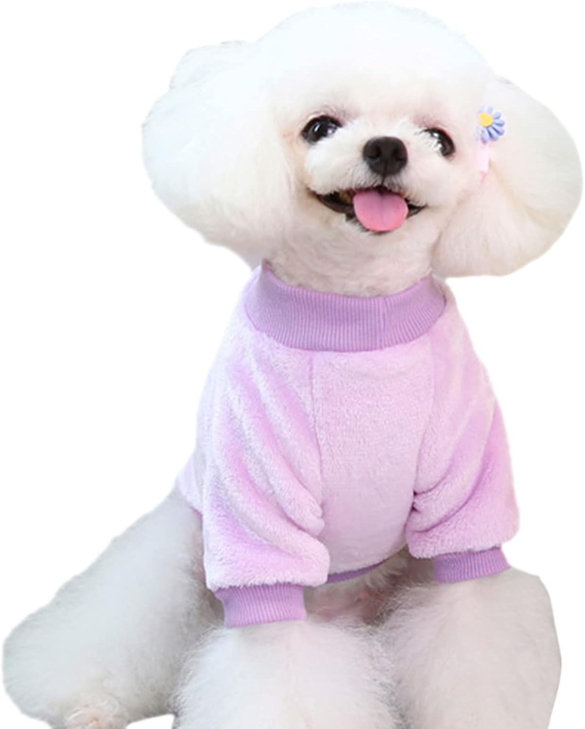 Jecikelon Pet Dog Clothes Dog Sweater Soft Thickening Warm Pup Dogs Shirt Winter Puppy Sweater for Dogs (Z01-Purple, X-Large)