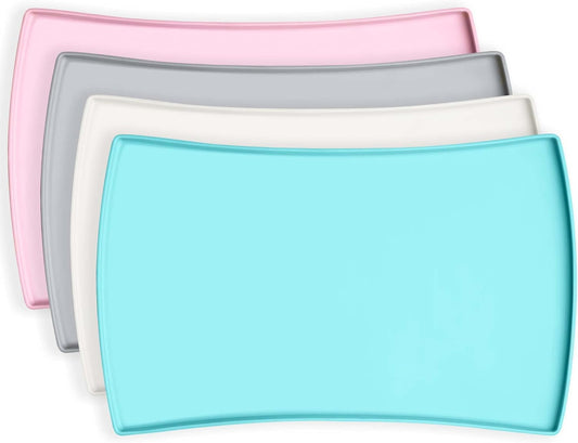 CatGuru Cat Food Mat, Small & Large Pet Feeding Mat, 100% Waterproof Cat Placemat for Food and Water, Non-Slip Silicone Mats for Cats Bowls or Water Fountain (Large, Aruba)