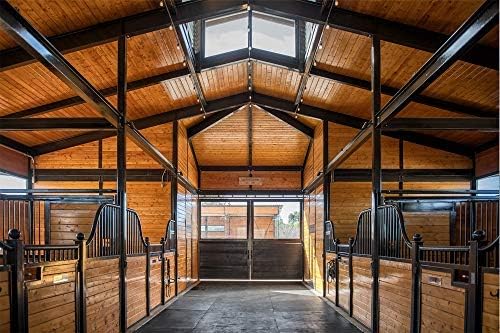 American Floor Mats - Horse/Stable Mats - Heavy Duty Stall Mats - Thick, Durable Rubber Flooring Solid Black 3/4" Thick - 4' x 6' Mat