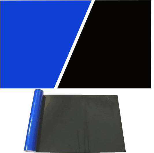 ELEBOX Aquarium Background Blue Black Fish Tank Background Picture 2 Sides Fish Backdrop for Aquarium Wallpaper 12"x 32"
