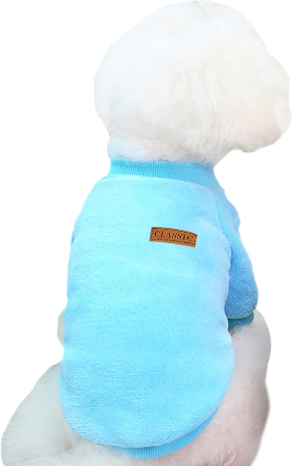 Jecikelon Pet Dog Clothes Dog Sweater Soft Thickening Warm Pup Dogs Shirt Winter Puppy Sweater for Dogs (Z01-Blue, X-Small)