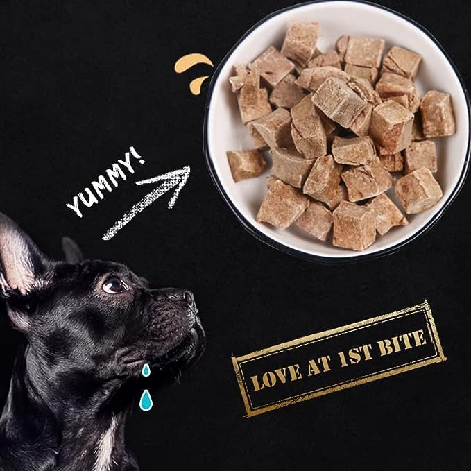 Organic Freeze Dried Dog & Cat Treats - Single Ingredient, Grain Free Food Toppers for Healthy Pets, No Fillers or Preservatives (3 Bag, Salmon)