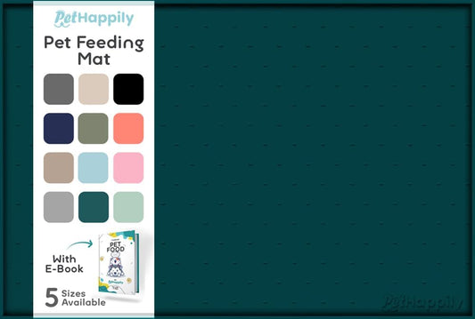 Dog Food Mat - 24x15 Raised Edges Dogs Mat for Food and Water Prevent Spill, Waterproof Cat Food Mats Protect Floors, Easy Clean Dog Bowl Mats for Food and Water, Silicone Pet Feeding Placemats