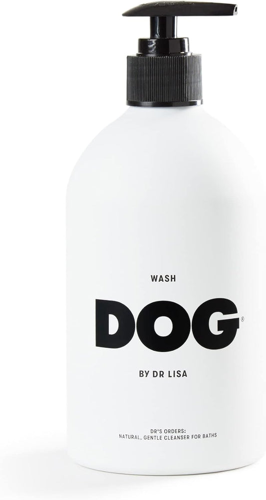 DOG by Dr. Lisa - Wash - Natural Dog Gentle Cleanser - for Baths, Showers - Plant-Based Essential Oils - Vegan - 16.9oz