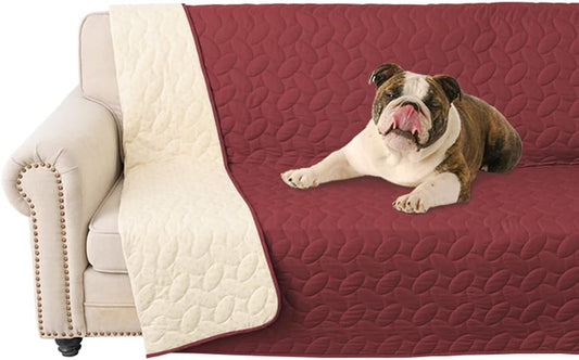 Ameritex Pet Bed Cover Dog Bed Blanket for Sofa and Furniture Waterproof New Pattern Design (52x82 Inch, Burgundy)