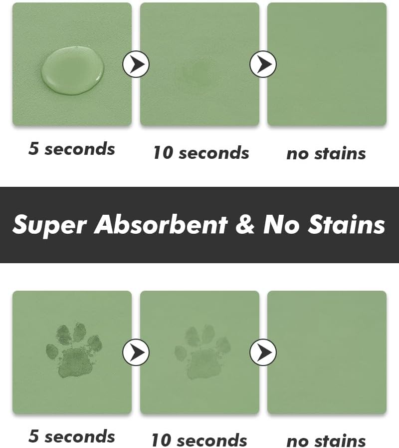 Absorbent Dog Food Mat-Dog Mat for Food and Water Bowl, Quick Dry Pet Food Mat, No Stains Cat Feeding mat, Cat Accessories Pet Supplies Mat for Messy Drinkers
