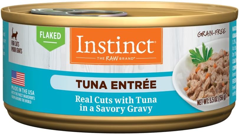 Instinct Flaked Entrée Wet Canned Cat Food - Tuna, 5.5 oz. Cans (Pack of 12)