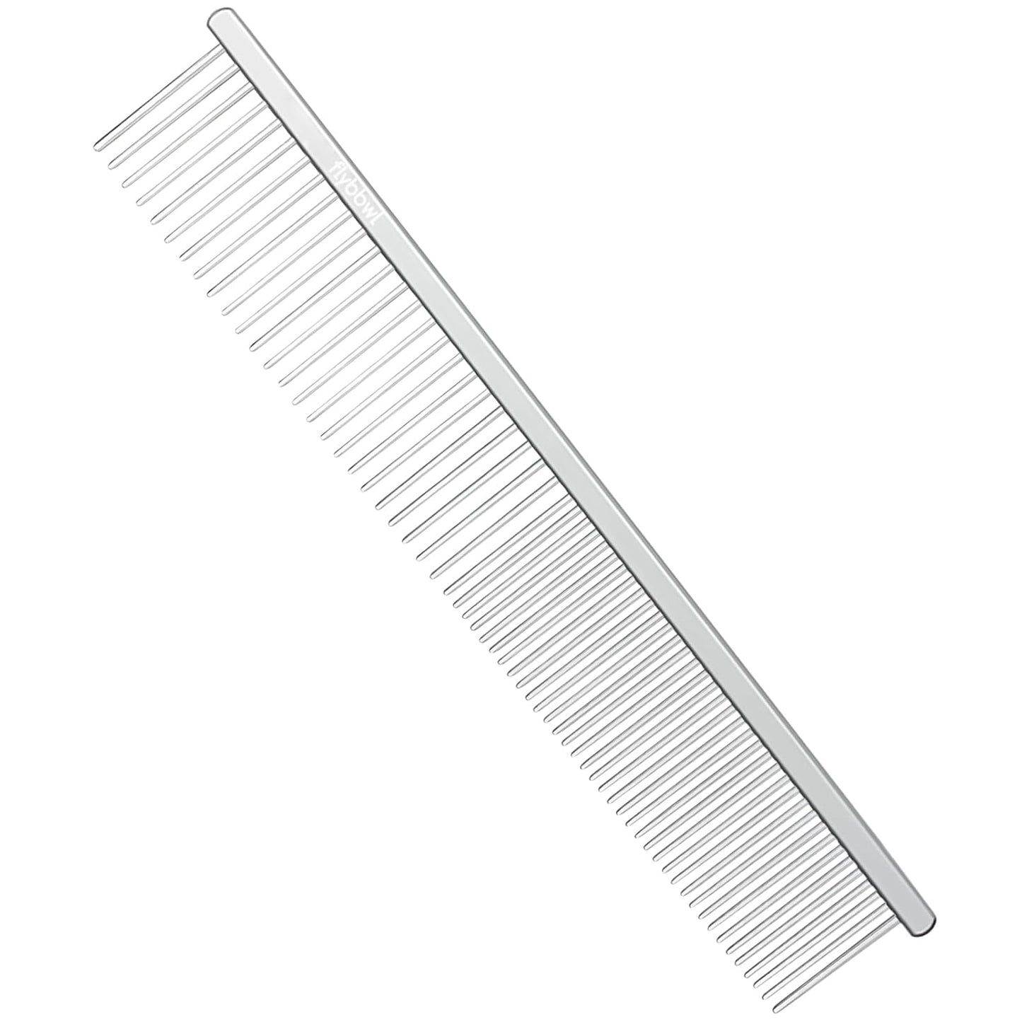 Stainless Steel Dog Comb - Cat Combs with Rounded Ends Teeth - Professional Metal Pet Grooming Removes Tangles Knots for Dogs Cats 7.6IN/1.42IN