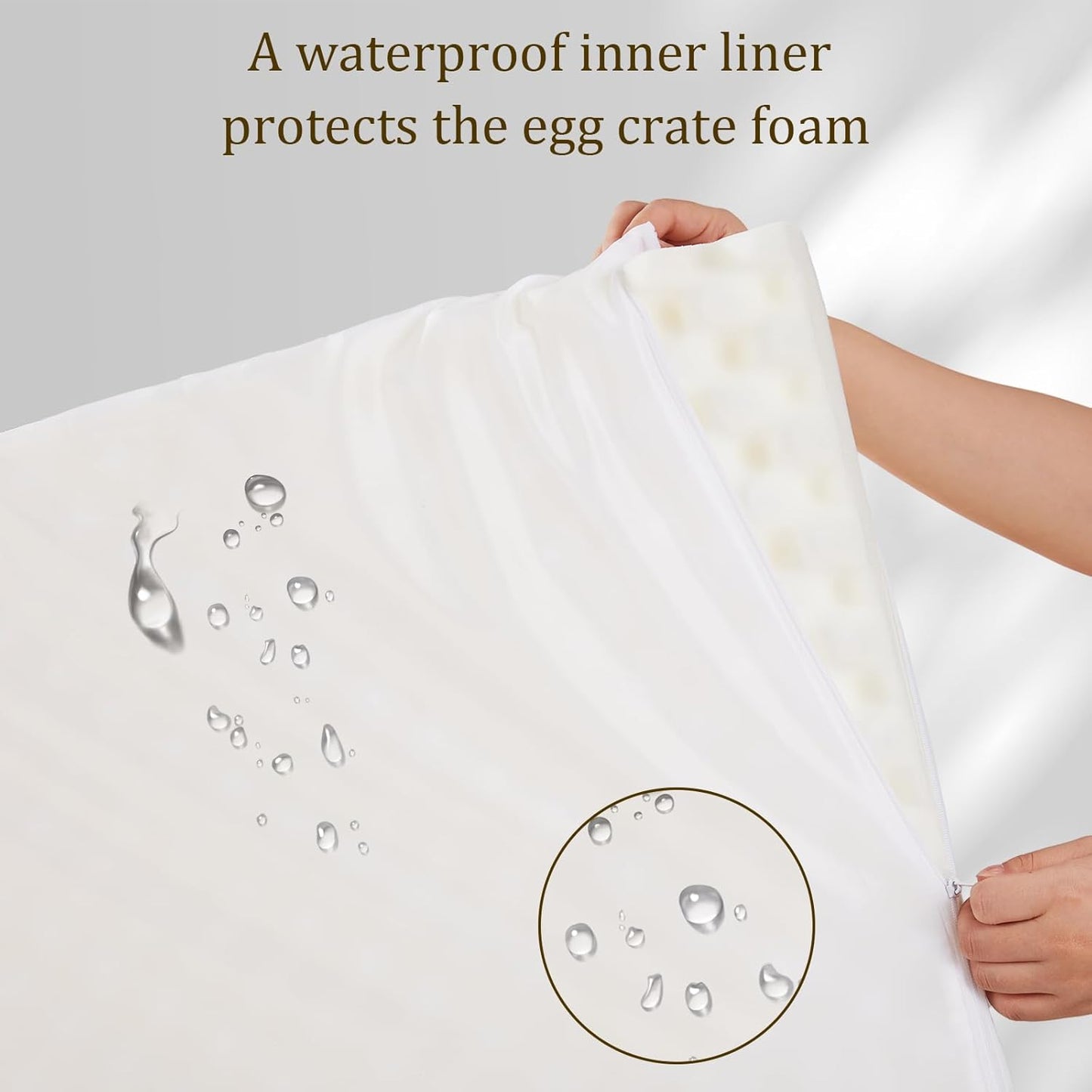 Bedfolks Orthopedic Dog Bed XL, Waterproof Dog Sofa Bed for Extra Large Dogs, Egg Foam Pet Couch Bed with Removable Washable Cover and Nonslip Bottom, Brown