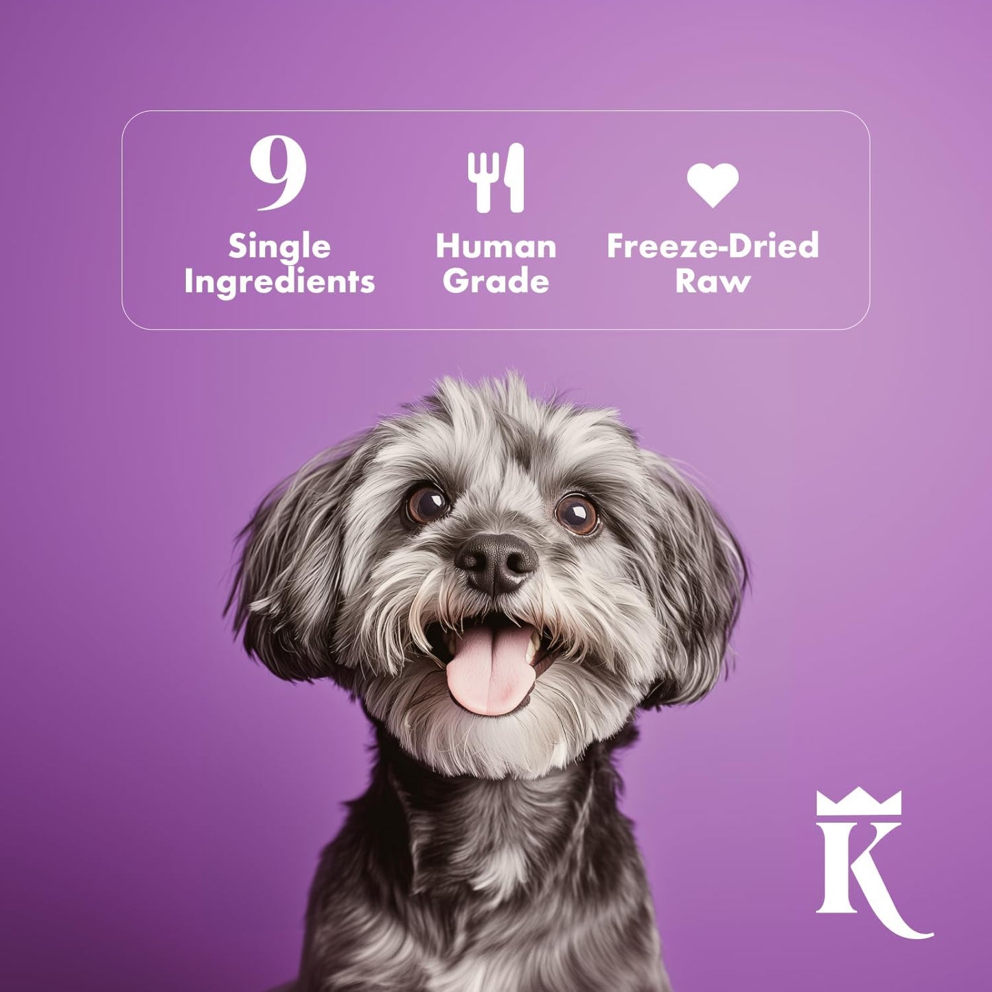 King Lou Pets - Human Grade Raw Food for Dogs and Cats - Complete Meal for Pets - Freeze Dried Lamb Recipe - 14oz