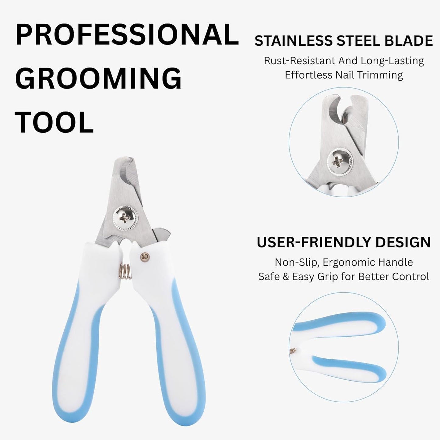 AIXINPET Dog & Cat Nail Clippers and Trimmers - with Free Nail File, Protective Guard to Avoid Over Cutting, Extra Sharp Blade - Suitable for Small to Large Dogs & Cats, Birds and Rabbits (Small)