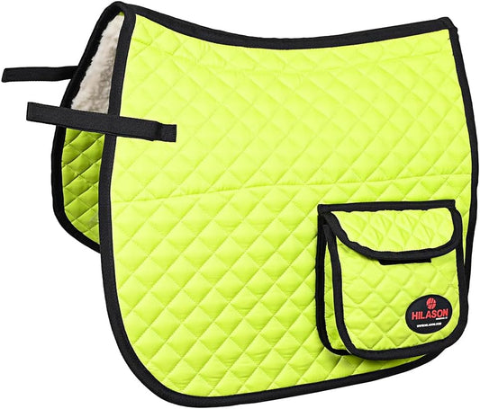 HILASON Western Horse Luxury Quilted Saddle Pads with Pockets | Pad