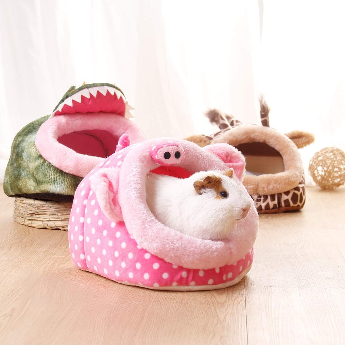 LEFTSTARER Guinea Pig Rat Bed and Hideout for Ferret Hedgehog Sleep and Hide, Hamster Small Pet Animals Supplies Toy Cage Accessories Nest