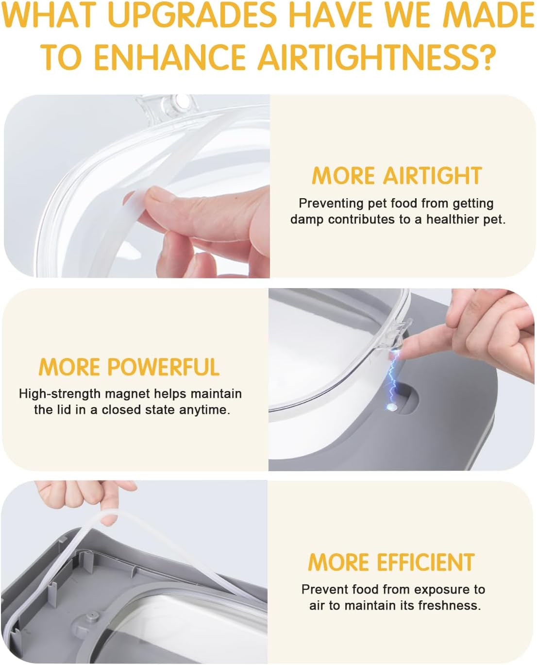 13 Lbs Dog Food Container, Collapsible Dog Food Storage Container with Airtight Lid, Cat Food Storage container Dry Food for Pets, Rice, Cereal, Silicone Pet Bowl and Dog Food Scoop