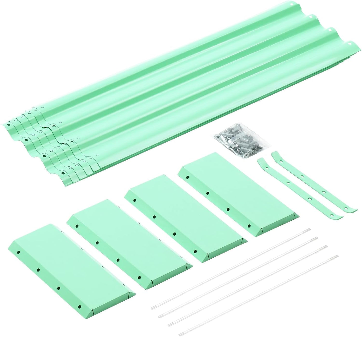 Land Guard 6×3×1ft Galvanized Metal Raised Garden Bed, Metal Planter Kit Box Outdoor for Deep-Rooted Vegetables, Flowers, Green and Herbs (Lime Green)…