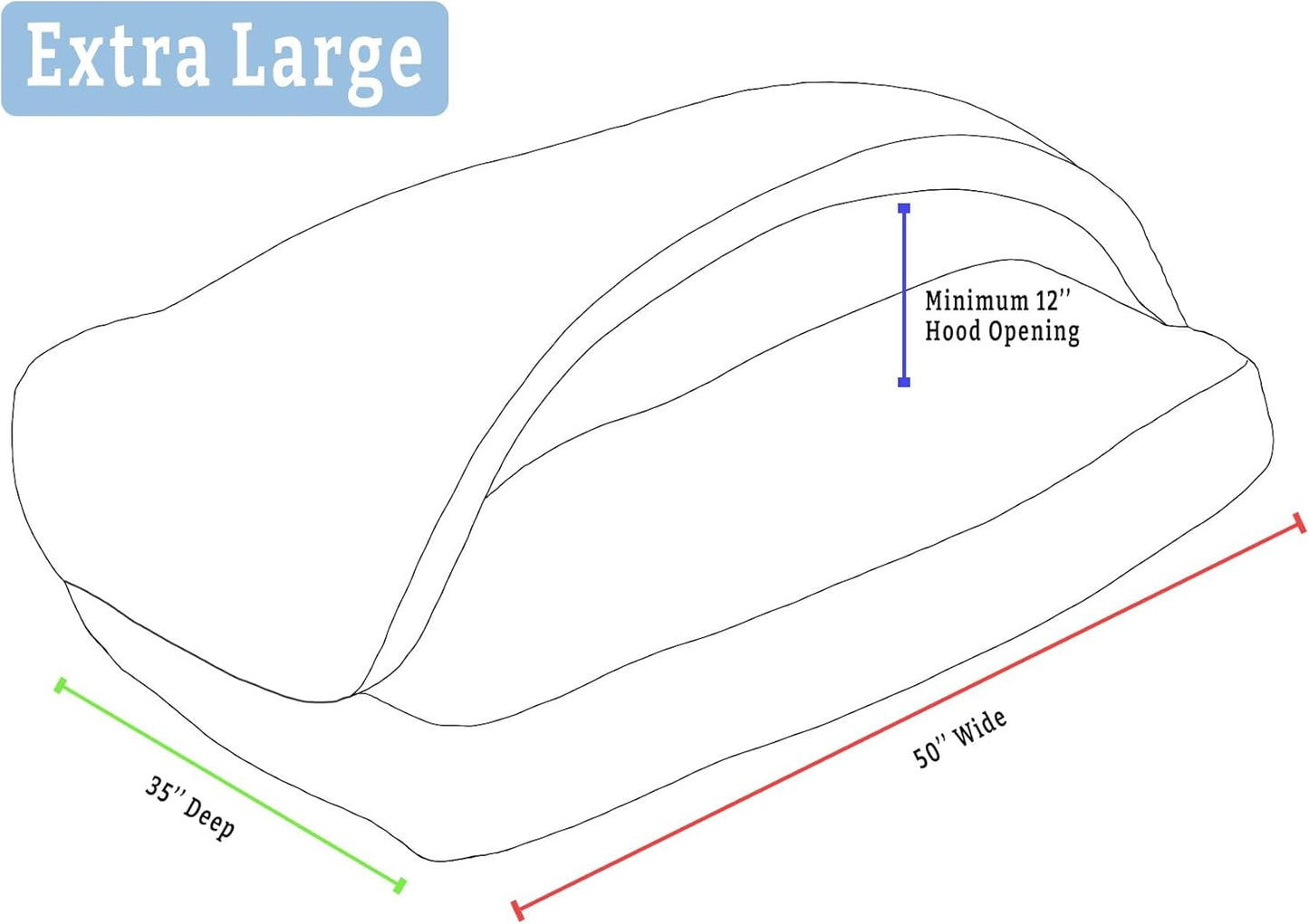 Snoozer Pet Products Luxury Rectangle Cozy Cave Dog Bed with Microsuede, Showdog Collection, Extra Large, Merlin Pewter