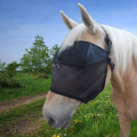 95% UV Eye Protection (Pony) Standard Horse Fly Mask - Help with Uveitis, Corneal Ulcer, Cataract, Light Sensitivity, Cancer. Designed to Stay On Your Horse, Off The Ground!