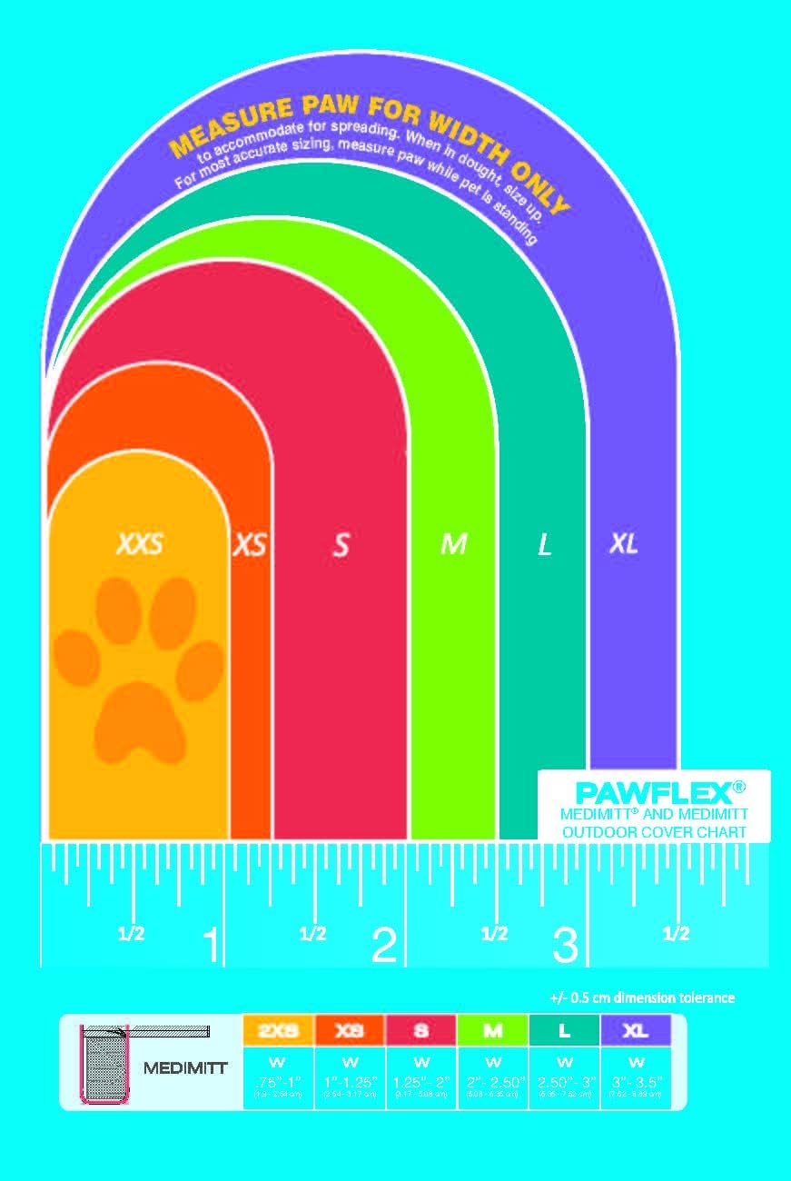 Medimitt Paw Bandages for Dogs, Cats and Pets – Stretchy Medical Booties, First Aid for Paws – Non Slip, Non Adhesive, Breathable, Disposable, Washable, Adjustable Strap,12 Pack (Medium)