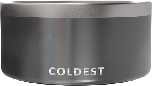 Coldest Dog Bowl - Anti Rust Metal, Non Slip, 3 Layers Insulated Stainless Steel Dog Bowls - Spill Proof & Heavy Duty - Water Bowl for Dogs, Cats & Pets, Dish Washer Safe (200 oz,Stardust Glitter)