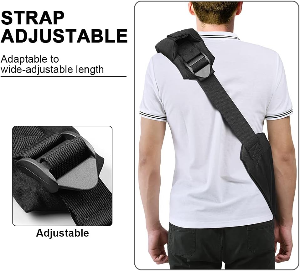 Tomkas Small Dog Sling Carrier - Zipper pocket & Adjustable strap & Zip Pocket - for 8 - 15 lbs pets(Black)Pupppy