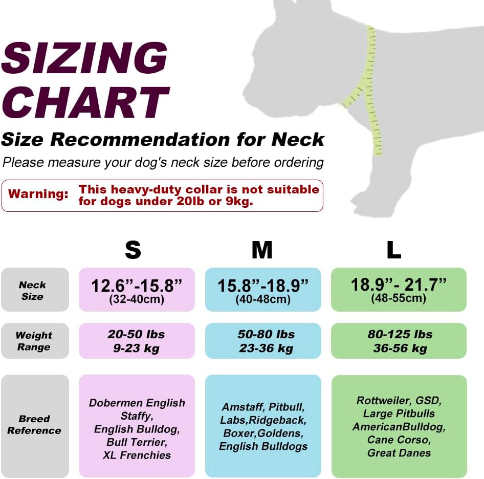 TSPRO Tactical Dog Collar 1.25 Inch Wide Thick Dog Collars with Heavy Duty Metal Buckle, Durable, Strong, Adjustable for Small Dogs (Rainbow S)