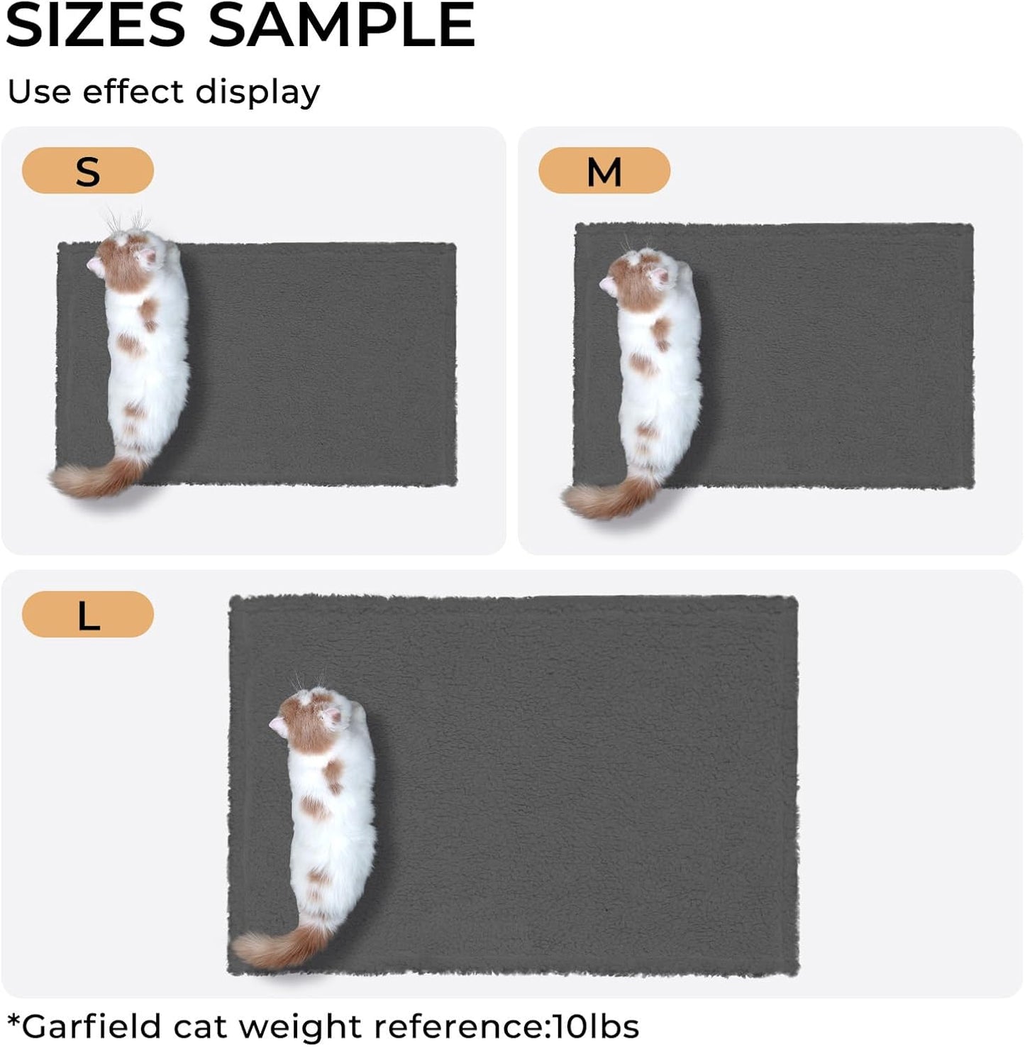 1 Pack 3 Calming Blankets Fluffy Premium Fleece Pet Blanket Soft Sherpa Throw for Dog Puppy Cat Grey Large (41" x31'')